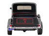 1937 Ford Pickup Truck Matt Black with Red Flame Graphics Kult Klassics Series 1/24 Diecast Model Car Motormax 79884
