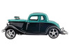 1934 Ford Coupe Turquoise Metallic and Black Kult Klassics Series 1/24 Diecast Model Car Motormax 79887