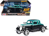 1934 Ford Coupe Turquoise Metallic and Black Kult Klassics Series 1/24 Diecast Model Car Motormax 79887