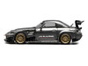 Honda S2000 RHD Right Hand Drive J's Racing Moon Rock Gray Metallic with Carbon Hood and Top 1/64 Diecast Model Car MotorHelix M65145
