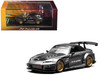 Honda S2000 RHD Right Hand Drive J's Racing Moon Rock Gray Metallic with Carbon Hood and Top 1/64 Diecast Model Car MotorHelix M65145