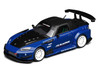 Honda S2000 RHD Right Hand Drive J's Racing Apex Blue Pearl with Carbon Hood and Top 1/64 Diecast Model Car MotorHelix M65152