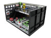 RWB Garage Diorama Black with Accessories 1/64 Model MotorHelix M90221