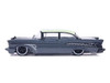 1957 Chevrolet Bel Air Lowrider Gray Metallic with Light Green Top and Halloween Graphics 1/64 Diecast Model Car IXO Models IA64040