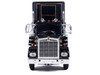 Kenworth W900 Truck with Refrigerated Trailer Black with Tan Stripes and Trailer Graphics 1/64 Diecast Model Car IXO Models U64TRTR004S