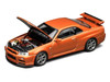 Nissan Skyline GT-R R34 V-Spec II RHD Right Hand Drive Orange Metallic Senior 64 Series 1/64 Diecast Model Car MotorHelix M63471