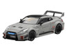 Nissan 35GT-RR Ver.1 LB-Silhouette Works GT Matt Gray with Black Top Limited Edition 1/64 Diecast Model Car Mini GT MGT01248