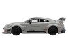 Nissan 35GT-RR Ver.1 LB-Silhouette Works GT Matt Gray with Black Top Limited Edition 1/64 Diecast Model Car Mini GT MGT01248