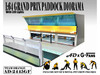 Grand Prix Paddock Diorama Team Orange with LED Lights for 1/64 Scale Models American Diorama AD-2445MJ