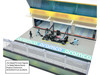 Grand Prix Paddock Diorama Team Black with LED Lights for 1/64 Scale Models American Diorama AD-2448MJ