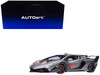 Lamborghini SC18 Alston Grigio Daytona Gray Metallic with Red Accents 1/18 Model Car Autoart 79216