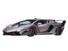 Lamborghini SC18 Alston Grigio Daytona Gray Metallic with Red Accents 1/18 Model Car Autoart 79216