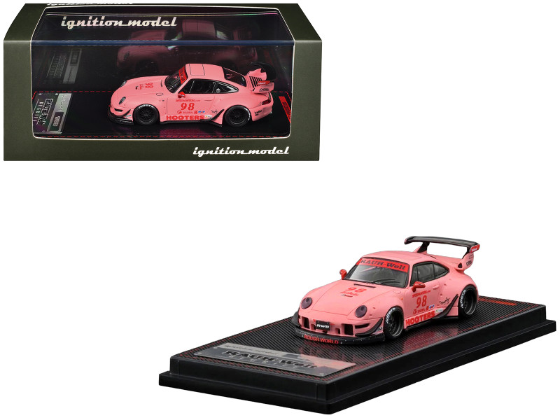 RWB 993 #98 Hooters Matt Pink 1/64 Diecast Model Car Ignition Model IG3992