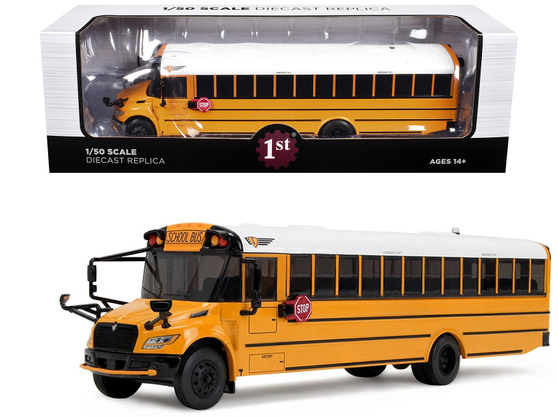 IC Bus Internal Combustion ICE School Bus Yellow with White Top 1/50 Diecast Model First Gear 50-3518