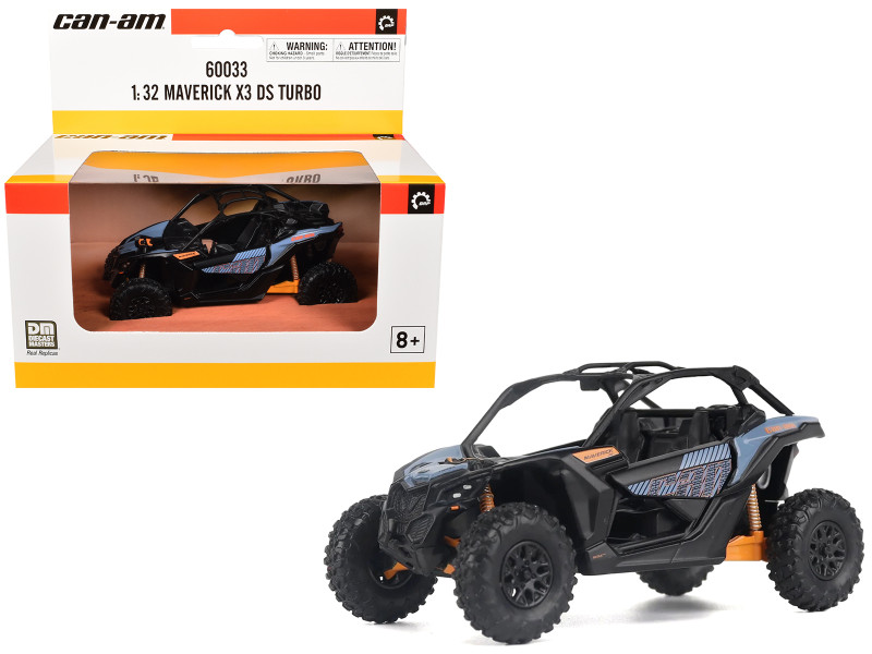 Can-Am Maverick X3 DS Turbo Blue and Orange 1/32 Diecast Model BRP Models 60033