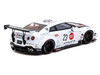 Nissan GT-R R35 LB-Works Type 2 RHD Right Hand Drive #23 Liberty Walk White with Carbon Hood and Metal Oil Can Packaging Hobby64 Series 1/64 Diecast Model Car Tarmac Works T64-090-WH
