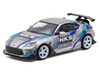 Toyota GR86 RHD Right Hand Drive HKS Gray Metallic with Graphics and Metal Oil Can Packaging Global64 Series 1/64 Diecast Model Car Tarmac Works T64G-038-GY