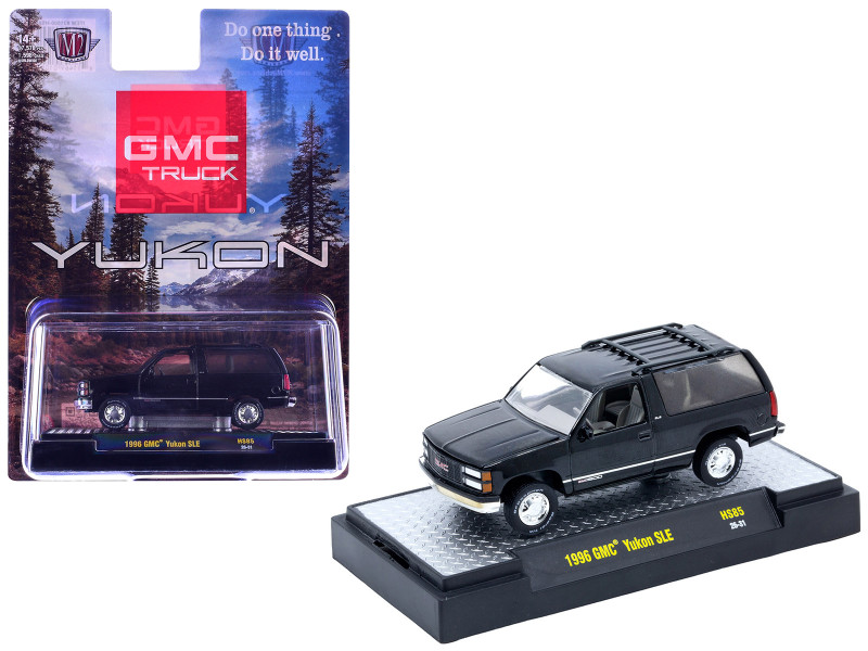 1996 GMC Yukon SLE Black Limited Edition to 17578 pieces Worldwide 1/64 Diecast Model Car M2 Machines 31500-HS85