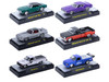 Auto-Thentics 6 piece Set Release 112 IN DISPLAY CASES Limited Edition 1/64 Diecast Model Cars M2 Machines 32500-112