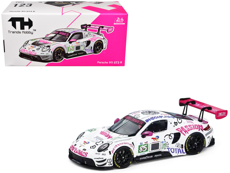 Porsche 911 GT3 R 992 #85 Sarah Bovy - Rahel Frey - Celia Martin Iron Dames LMGT3 Class 24 Hours of Le Mans 2025 1/64 Diecast Model Car Trends Hobby 241084-J
