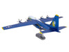 Model Kit Blue Angels C-130 Hercules Aircraft Palm Springs Air Museum Blue and White with Yellow Stripes Premium Series Moderate Difficulty Steel Model Metal Earth PS2027