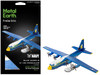 Model Kit Blue Angels C-130 Hercules Aircraft Palm Springs Air Museum Blue and White with Yellow Stripes Premium Series Moderate Difficulty Steel Model Metal Earth PS2027