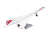 Model Kit BAC Concorde SST Aircraft British Airways White with Striped Tail Premium Series Moderate Difficulty Steel Model Metal Earth PS2028