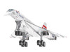 Model Kit BAC Concorde SST Aircraft British Airways White with Striped Tail Premium Series Moderate Difficulty Steel Model Metal Earth PS2028