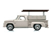 1963 Dodge D-100 Pickup Truck with Ladder Rack Sand Dune White Blue Collar Collection Series 15 1/64 Diecast Model Car Greenlight 35320A
