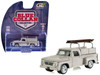 1963 Dodge D-100 Pickup Truck with Ladder Rack Sand Dune White Blue Collar Collection Series 15 1/64 Diecast Model Car Greenlight 35320A