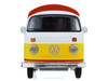 1974 Volkswagen T2 Doka Crew Cab Pickup Truck with Canopy Shell Oil White and Yellow with Red Canopy Blue Collar Collection Series 15 1/64 Diecast Model Car Greenlight 35320B