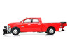 2016 Ram 2500 Pickup Truck with Salt Spreader and Snow Plow Agriculture Red Blue Collar Collection Series 15 1/64 Diecast Model Car Greenlight 35320C