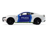 2017 Chevrolet Camaro Police Car Policia Estatal GTO Guanajuato Mexico White with Blue Doors Hot Pursuit Series 48 1/64 Diecast Model Car Greenlight 43060D