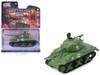 1944 M4A3 Sherman Tank Thunderbolt VI - United States Army WWII Green Battalion 64 Series 6 1/64 Diecast Model Car Greenlight 61060B