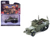 1940 M3 Half-Track Personnel Carrier United States Army WWII Olive Drab Battalion 64 Series 6 1/64 Diecast Model Car Greenlight 61060E
