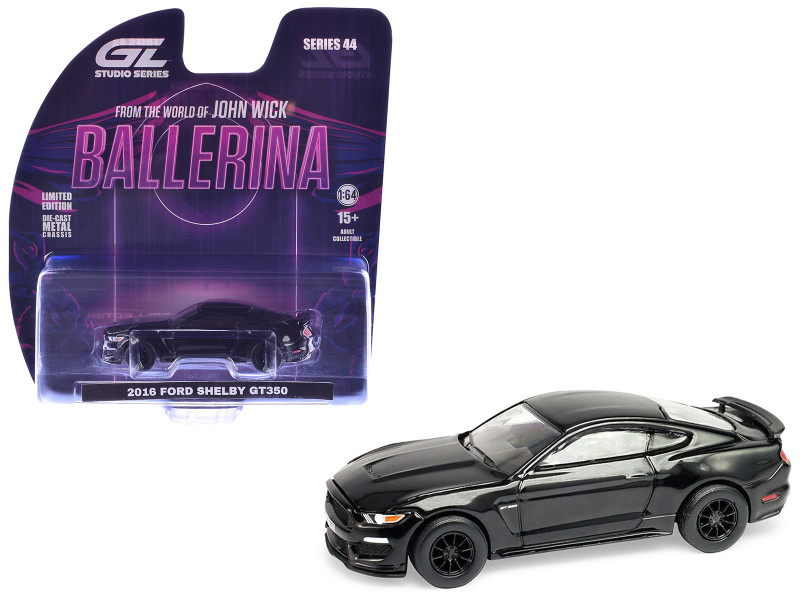 2016 Ford Shelby GT350 Black Ballerina 2025 Movie Hollywood Series Series 44 1/64 Diecast Model Car Greenlight 62050B