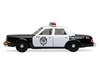 1981 Dodge Diplomat Police Car Black and White Killer Klowns from Outer Space 1988 Movie Hollywood Series Series 44 1/64 Diecast Model Car Greenlight 62050F