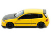 Honda Civic EG6 RHD Right Hand Drive Spoon Racing Yellow with Carbon Hood 1/64 Diecast Model Car Model Model MM64-EG6-001