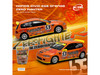 Honda Civic EG6 RHD Right Hand Drive #53 ZeroFighter Orange with Graphics 1/64 Diecast Model Car Model Model MM64-EG6-002