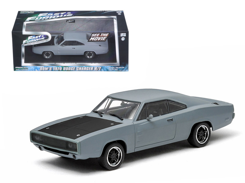 Dom's 1970 Dodge Charger R/T Primered Grey "Fast and Furious" Movie (2009) 1/43 Diecast Car Model Greenlight 86217
