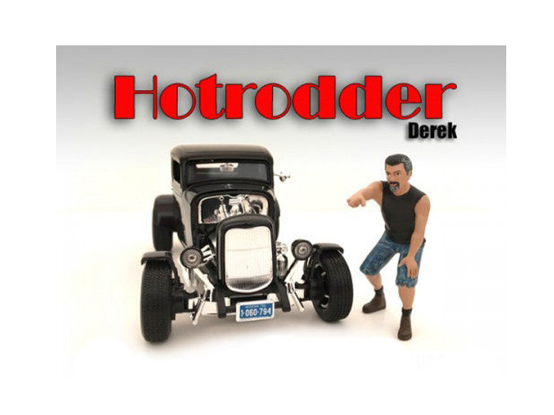 "Hotrodders" Derek Figure For 1:18 Scale Models American Diorama 24007