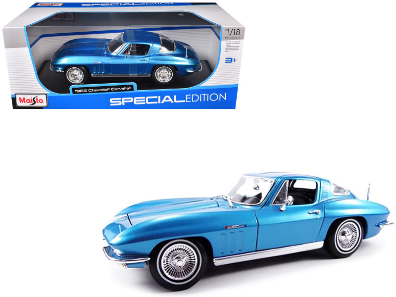 1965 Chevrolet Corvette Blue 1/18 Diecast Model Car Maisto 31640