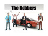 "The Robbers" 4 Piece Figure Set For 1:18 Scale Models American Diorama 23883 23884 23885 23886