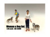 Woman and Dog 2 Piece Figure Set For 1:18 Scale Models American Diorama 23890