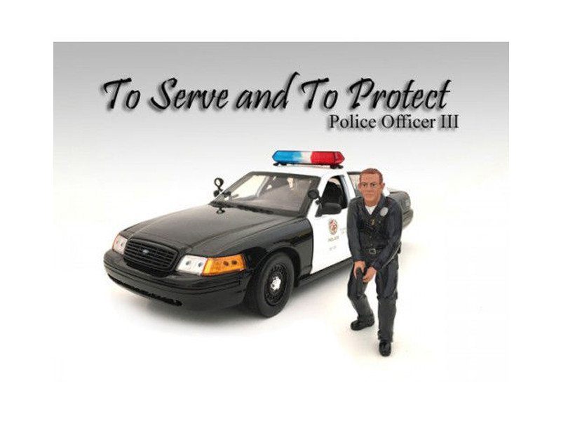Police Officer III Figure For 1:18 Scale Models by American Diorama