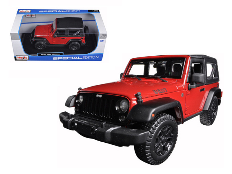 Jeep Wrangler Rubicon 1/18 赤 Maisto Special Edition Red Jeep Wrangler Rubicon 1 18 for sale