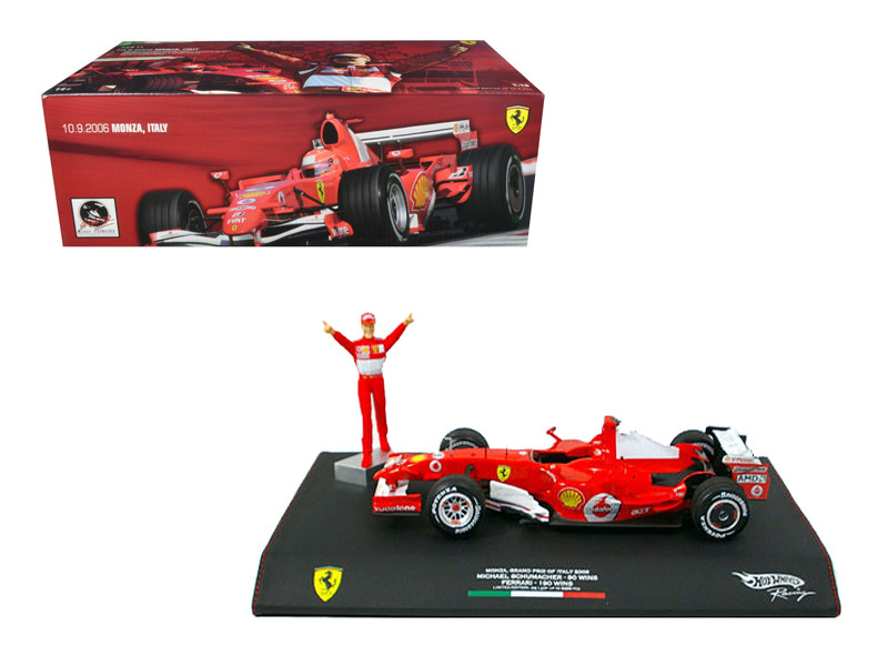 Michael Schumacher Ferrari F1 2006 Monza GP Italy 248 1/18 Diecast Model Car Hotwheels J2994