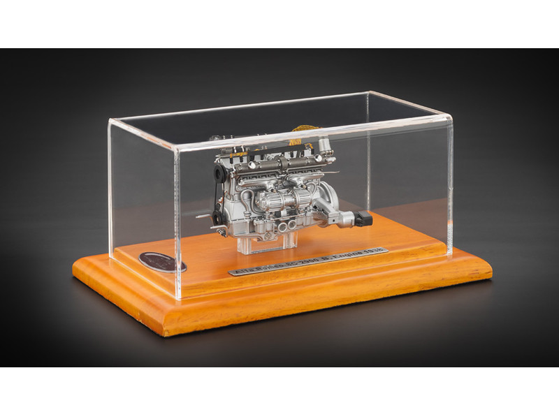 Engine with Display Showcase Limited to 1000 pcs from 1938 Alfa Romeo 8C 2900B 1/18 Diecast Model by CMC