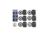 Custom Wheels for 1/24 Scale Cars and Trucks 24pc Wheels & Tires Set 2003 B
