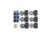 Custom Wheels for 1/18 Scale Cars and Trucks 24pc Wheels & Tires Set 2004 B